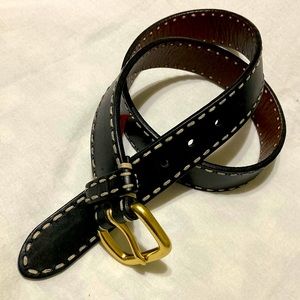 Cole Haan Leather Belt w Solid Brass Buckle